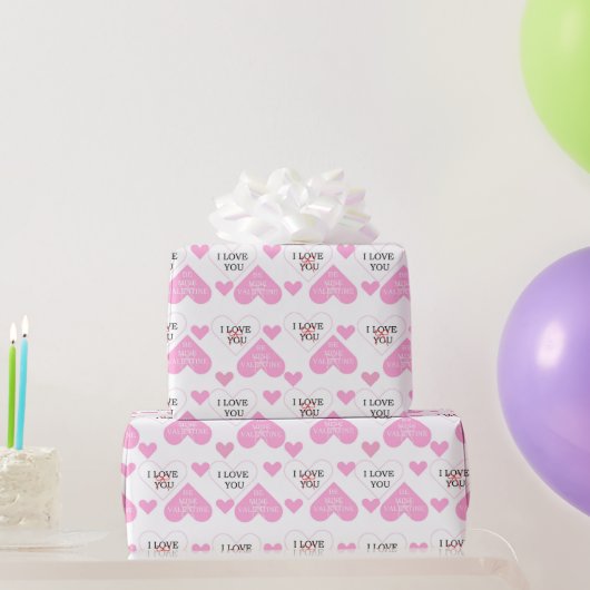 Sweet Pink Bow Valentijnsdag Cadeaupapier (Feestgeschenken)