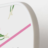 SWEET Pink Bow Wildflowers Gepersonaliseerd Pickleball Paddle (Links Detail)