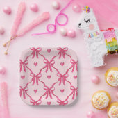 Sweet Pink Bows Paper Bord (Feest)