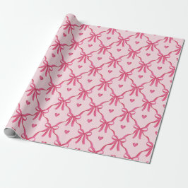 Sweet Pink Bows Wrapping Paper Cadeaupapier