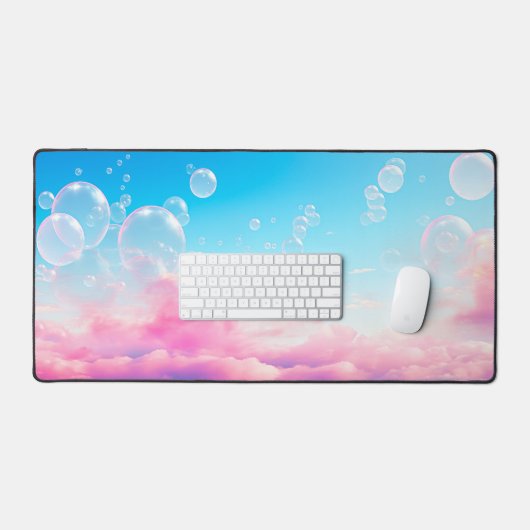 Sweet Pink Bubble Sky Bureaumat (Keyboard & Muis)