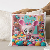Sweet Pink Bunny Pillow - Schattig Kwekerijkussen Kussen