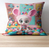 Sweet Pink Bunny Pillow - Schattig Kwekerijkussen Kussen