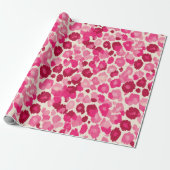 Sweet Pink Cheetah Chic - Wrapping Paper Roll Cadeaupapier (Uitgerold)