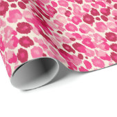Sweet Pink Cheetah Chic Wrapping Paper Roll Cadeaupapier (Rol Hoek)