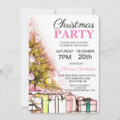 Sweet Pink Christmas Tree & Cadeaus Vakantie Kaart (Voorkant)