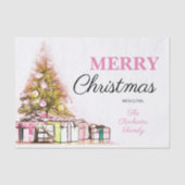Sweet Pink Christmas Tree & Cadeaus Vakantie Tissuepapier (Voorkant)