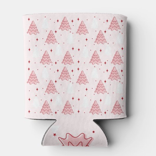 Sweet Pink Christmas Tree Koelbox Blikjeskoeler (Achterkant)