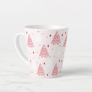 Sweet Pink Christmas Tree Latte Mok