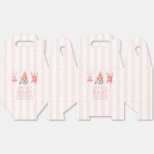 Sweet Pink Circus Carnaval Teddy Bear Baby shower Bedankdoosjes (Ongevouwen)