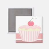 Sweet Pink Cupcake Magneet (Voorkant / Achterkant)