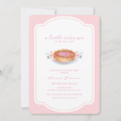 Sweet Pink Cutie Pie Raspberry Flower Baby shower Kaart (Voorkant)