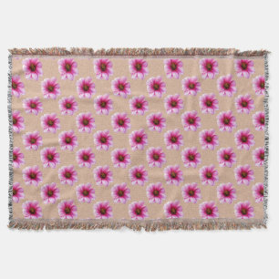 Sweet Pink Dahlia Garden Flowers op Custom Color Deken