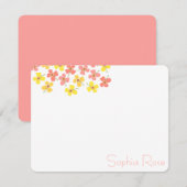 Sweet Pink Daisies Pop Flowers Chic New Baby Girl Bedankkaart (Voorkant / Achterkant)