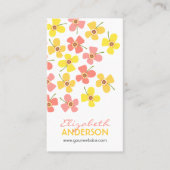 Sweet Pink Daisies Pop Summer Flowers Whimsical Visitekaartje (Voorkant)