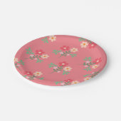 Sweet Pink Daisy Bouquet Retro Pattern Papieren Bordje (Gekanteld)