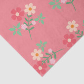 Sweet Pink Daisy Bouquet Retro Pattern Tissuepapier (Detail)