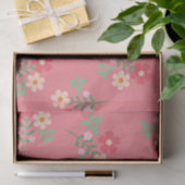 Sweet Pink Daisy Bouquet Retro Pattern Tissuepapier (Geschenk)
