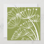 Sweet Pink Dandelions Flower Spring Wedding Invite Kaart (Achterkant)