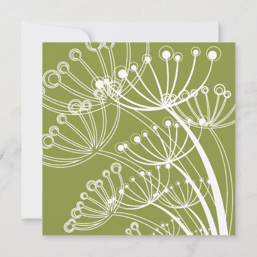 Sweet Pink Dandelions Flower Spring Wedding Invite Kaart (Achterkant)