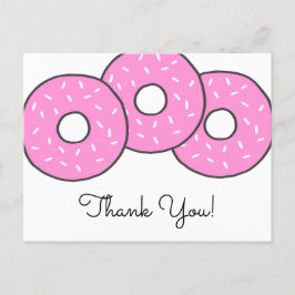 Sweet Pink Donuts Baby shower Sprinkle Hartelijk d Uitnodiging Briefkaart