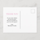 Sweet Pink Donuts Baby shower Sprinkle Hartelijk d Uitnodiging Briefkaart (Achterkant)