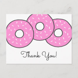 Sweet Pink Donuts Baby shower Sprinkle Hartelijk d Uitnodiging Briefkaart