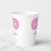 Sweet Pink Donuts Baby Sprinkle Shower Papieren Bekers (Links)
