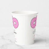Sweet Pink Donuts Baby Sprinkle Shower Papieren Bekers (Rechts)