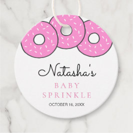 Sweet Pink Donuts Girl Baby Sprinkle Bedankjes Labels