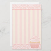 Sweet Pink Elegant Cupcake Briefpapier (Voorkant / Achterkant)