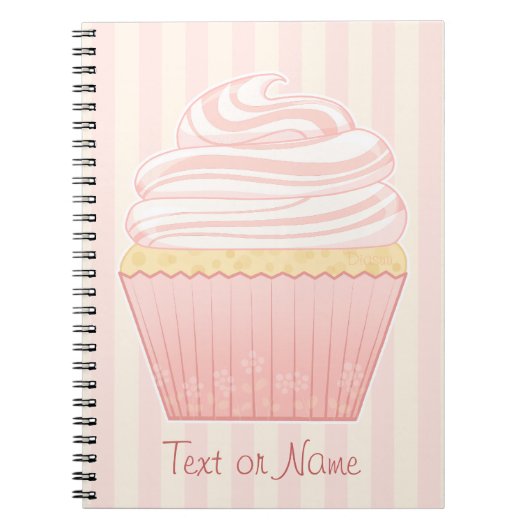 Sweet Pink Elegant Cupcake Notitieboek (Voorkant)