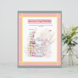 Sweet Pink Elephant Baby shower Emoji Spel