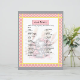 Sweet Pink Elephant - Baby shower Snoep Match Game
