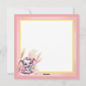 Sweet Pink Elephant - Peanut Smiles Feestdagenkaart (Achterkant)