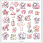 Sweet Pink Elephant - Peanut Smiles Sticker (Vel)