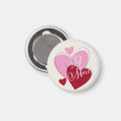Sweet Pink en Red Hearts Love Magnet (Voorkant / Achterkant)