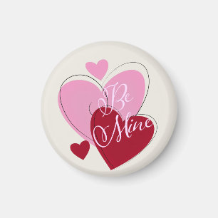 Sweet Pink en Red Hearts Love Magnet