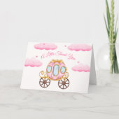 Sweet Pink Fairy Princess Carriage Baby shower Bedankkaart (Voorkant)