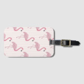 Sweet Pink Flamingo Bagagelabel (Voorkant (horizontaal))