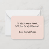 Sweet Pink Flamingos Valentijn Childrens Kaarten Notitiekaartje (Achterkant)