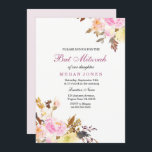 Sweet Pink Floral Girl Bat Mitzvah Uitnodiging<br><div class="desc">Sweet Pink Floral Girl Bat Mitzvah Invitation Beautiful Hand schilderde waterverf floral design Floral Bouquet,  rustic floral Zie onze bijpassende set boven Design met dank aan: https://www.etsy.com/shop/SmallHouseBigPony</div>