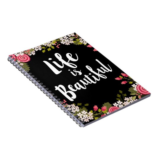 Sweet Pink Floral Life is een prachtig dagblad Notitieboek (Rechterzijde)