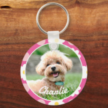 Sweet Pink Floral Patroon Gepersonaliseerde Pet Fo