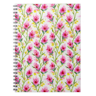 Sweet Pink Floral Pattern  Notitieboek