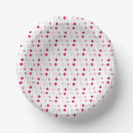 Sweet Pink Frosted Cake Poppen Bakkerij Verjaardag Papieren Kommen