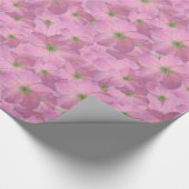 Sweet Pink Garden Flowers Pattern Cadeaupapier (Hoek)