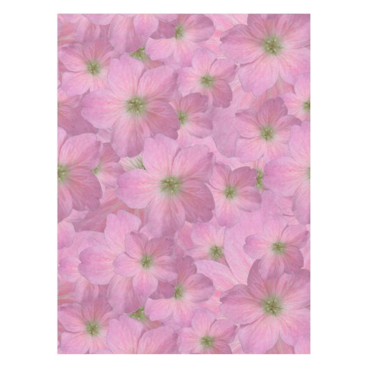 Sweet Pink Garden Flowers Pattern Tafelkleed (Voorkant)