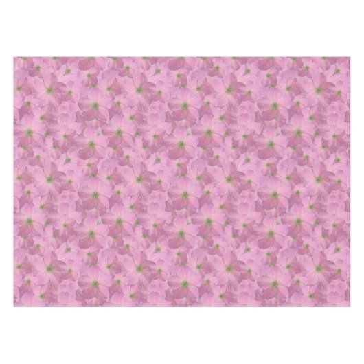 Sweet Pink Garden Flowers Pattern Tafelkleed (Voorkant (Horizontaal))