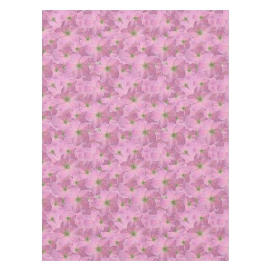 Sweet Pink Garden Flowers Pattern Tafelkleed (Voorkant)